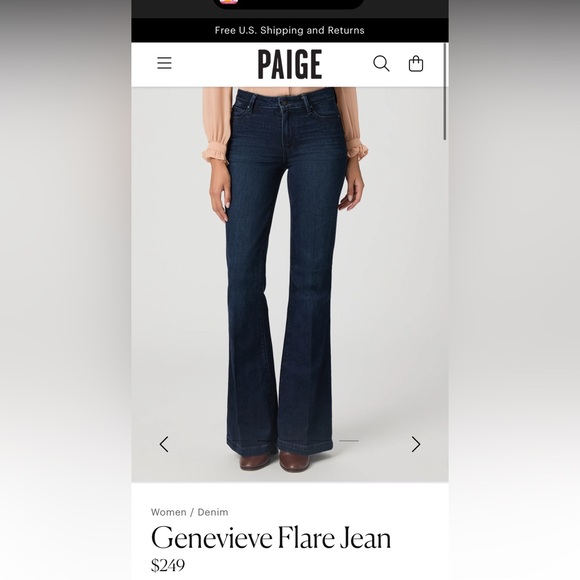 PAIGE Genevieve Flare Jeans - Picture 1 of 7